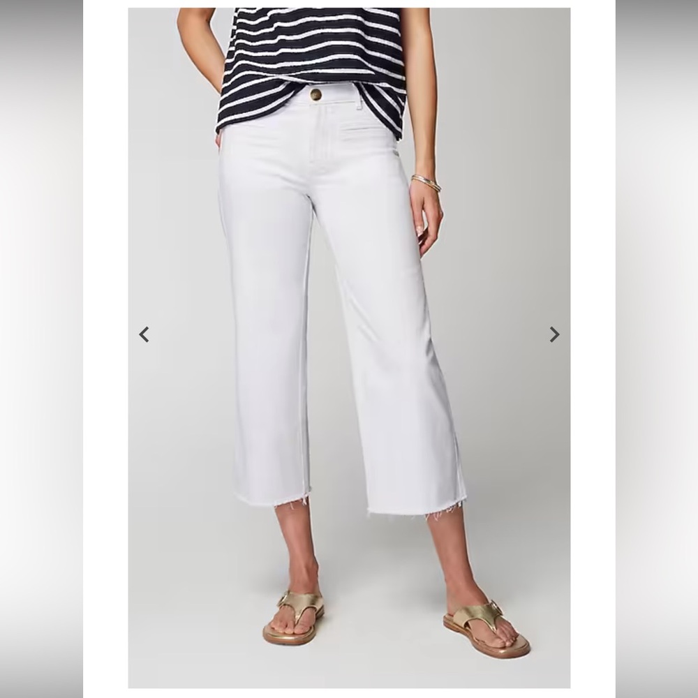 J. Jill Wide-Leg Welt-Pocket Crops - Picture 1 of 8